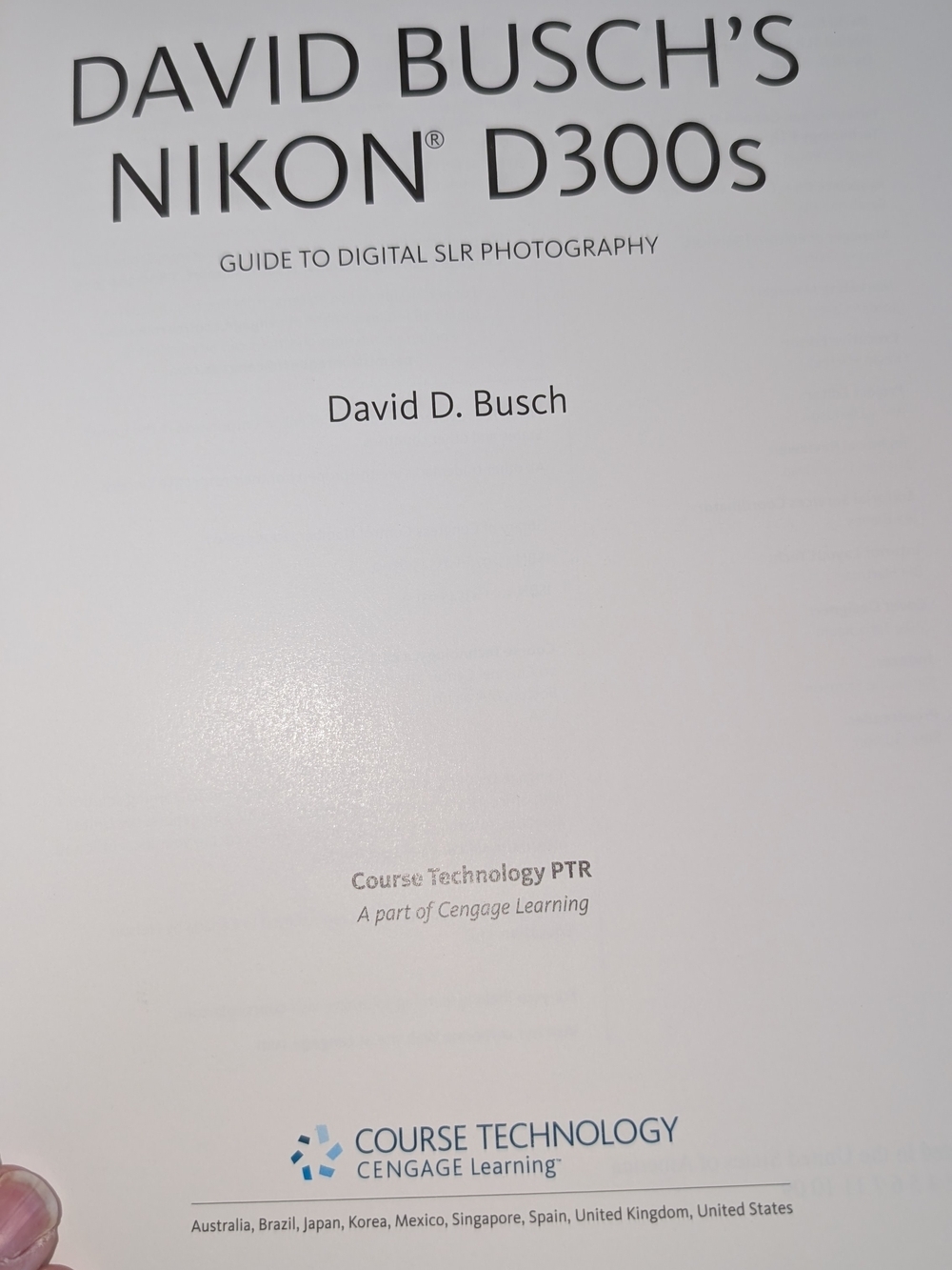 Nikon D300s Digital SLR Camera Book David Busch - Picture 3 of 6